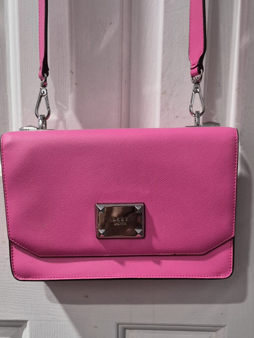 DKNY Vibrant Pink  Crossbody with Removable Strap.